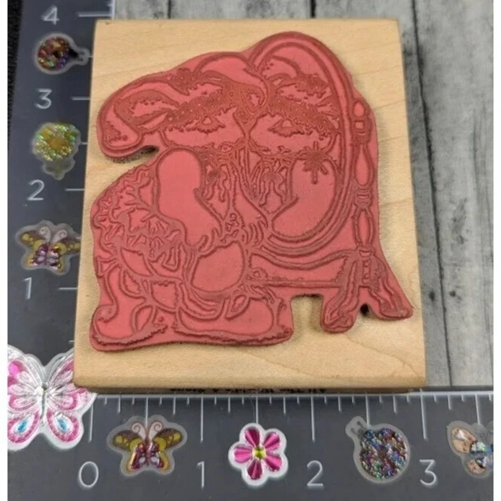 Stampassions All The World's A Stage F5029 Bunny Ballet Rubber Stamp Wood #K83